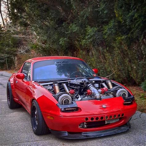This 1990 Mazda Mx 5 Miata With A Twin Turbo V8 Swap Is One Sweet
