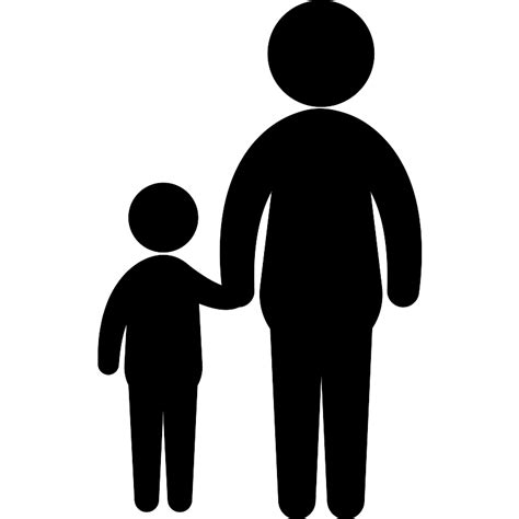 Mother And Son Silhouettes Vector Svg Icon Svg Repo