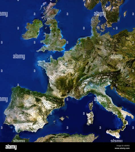 Detailed Satellite Map Of Europe Detailed Satellite Image Maps Of All