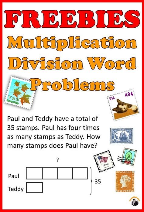 Apply long division method if necessary. Multiplication Division Word Problems Worksheets Freebies ...