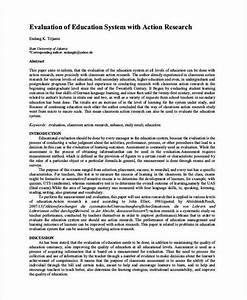 samples of action research papers in education