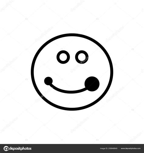Happy Face Icon Vector Isolated White Background Your Web Mobile Stock