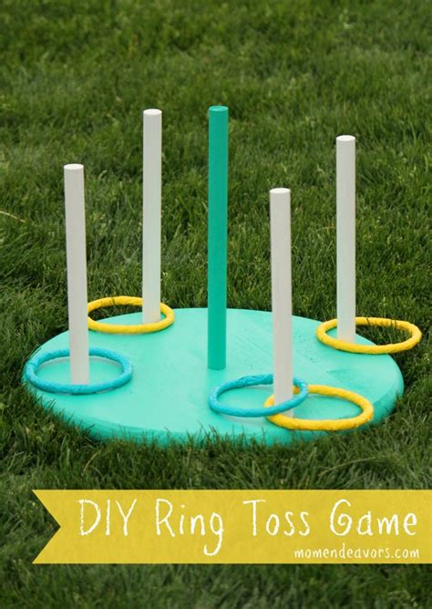 Hook and ring game with bottle opener and magnetic bottle cap catch. DIY Ring Toss Game