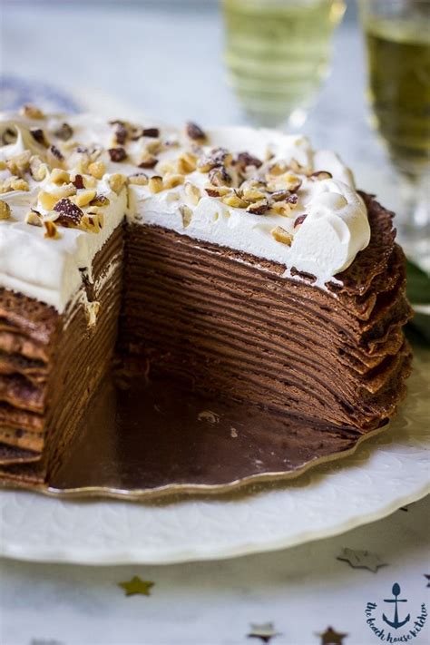 Double Chocolate Hazelnut Crepe Cake Recipe Crepe Cake Baking