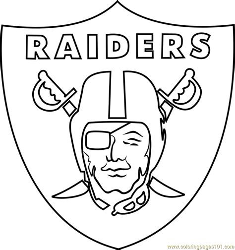 Oakland Raiders Logo Coloring Page For Kids Free Nfl Printable
