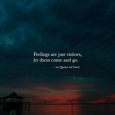 Quotes Nd Notes Feelings Are Just Visitors Let Them Come And Go