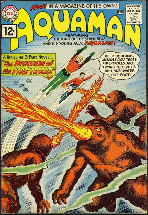 Aquaman 001 February 1962 The Invasion Of The Fire Trolls Aquaman