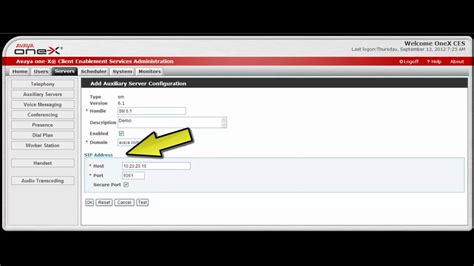 How To Configure Auxiliary Servers On Avaya One X Client Enablement