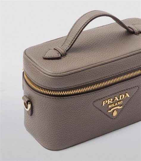 Prada Grey Mini Leather Top Handle Bag Harrods Uk
