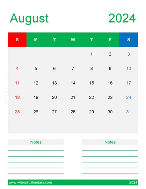 August 2024 Calendar Free Printable Calendar Monthly Calendar