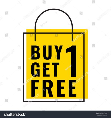 Buy 1 Get 1 Free Bag Stock Vector Royalty Free 690141736 Shutterstock