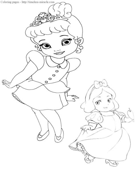 Baby Disney Princess Coloring Pages At Free