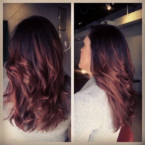 It imparts a feeling of liveliness and passion. black hair fades into redish-auburn ombre... love! this ...
