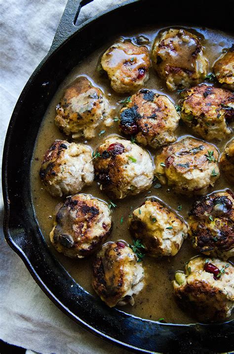 (vegan variation included.) these look so good! So…Let's Hang Out - Thanksgiving Meatballs with Easy Pan Gravy