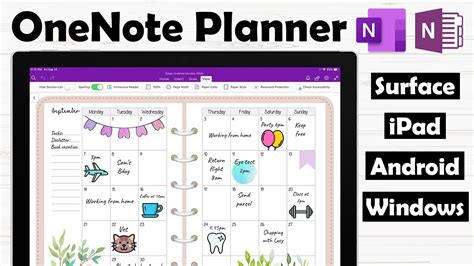 Onenote Digital Planner Template Free PRINTABLE TEMPLATES
