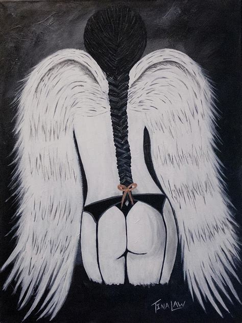 Naughty Angel Painting By Tina Law Pixels