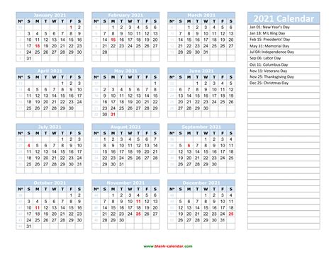 Free Downloadable 2021 Word Calendar 2021 Calendar Template Word