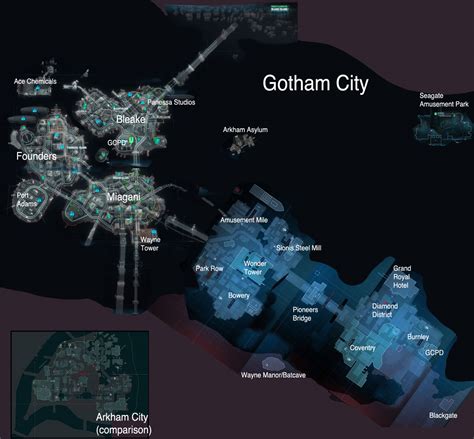 Arkham asylum, sending players soaring into arkham city, the new maximum security home for all of gotham city's thugs. Batman arkham city map size. batman arkham knight map size ...