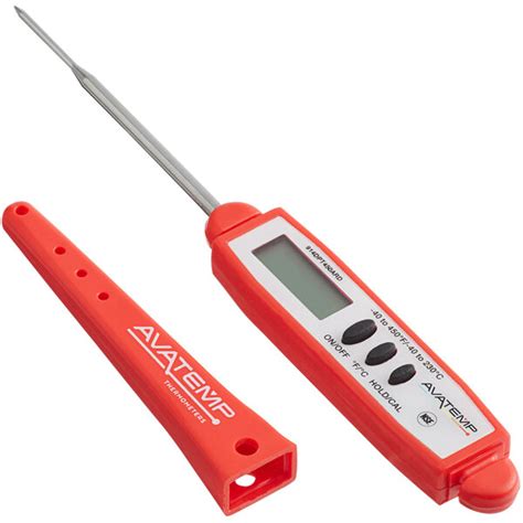 Avatemp 2 34 Haccp Waterproof Digital Pocket Probe Thermometer Red