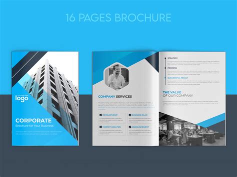 Bifold Brochure Design 16 Pages Business Brochure Template Uplabs