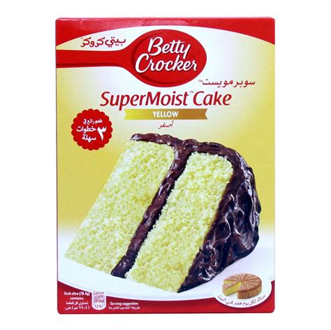 Prepare cake mix as is or head to bettycrocker.com for creative dessert. Betty Crocker Super Moist Yellow Cake Mix 517g price from ...