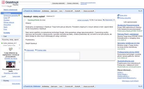 Akceptuję regulamin gazetaolsztynska.pl dotyczący profilu go, dostępu do treści redakcyjnych, newslettera, ogłoszeń internetowych i dziennikarstwa obywatelskiego. Wybieramy skrzynkę pocztową. Część 1: serwisy polskie ...