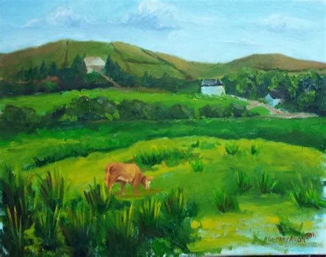 Original Oil On Canvas Painting By Tiffany Aron Depicts The Ireland