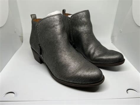 Lucky Brand Ankle Bootie Womens Size 85 Basel Black Leather Upper 886742303360 Ebay