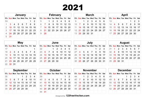 Free download printable yearly calendar 2021 ai vector print template, place for photo, company logo or graphics. 210+ 2021 Calendar Vectors | Download Free Vector Art ...