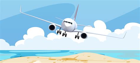 Background Scene With Airplane Flying 445556 Vector Art At Vecteezy