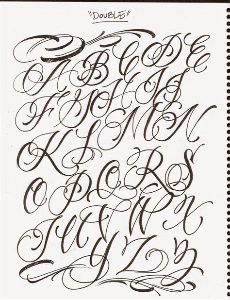 Tattoo Writing Fonts Cursive Letters Fancy Tattoo Lettering Alphabet