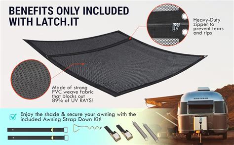Latchit Rv Awning Shade Screen 8x93 Front Rv Awning