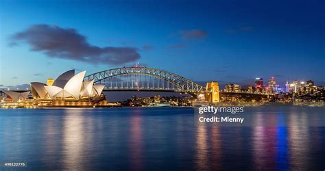 Sydney Skyline At Night High Res Stock Photo Getty Images