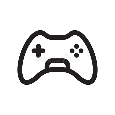 Game Controller Outline Gamepad Icon Minimal Gaming Symbol Vector