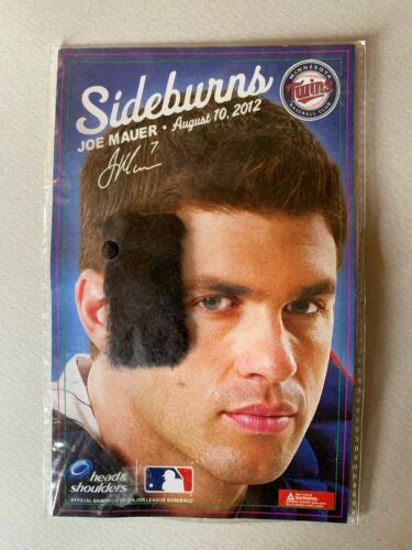 Joe Mauer Photo Package And Fake Sideburns Minnesota Twins Head