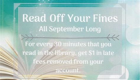Read Off Your Fines Houghton Lake Public Library