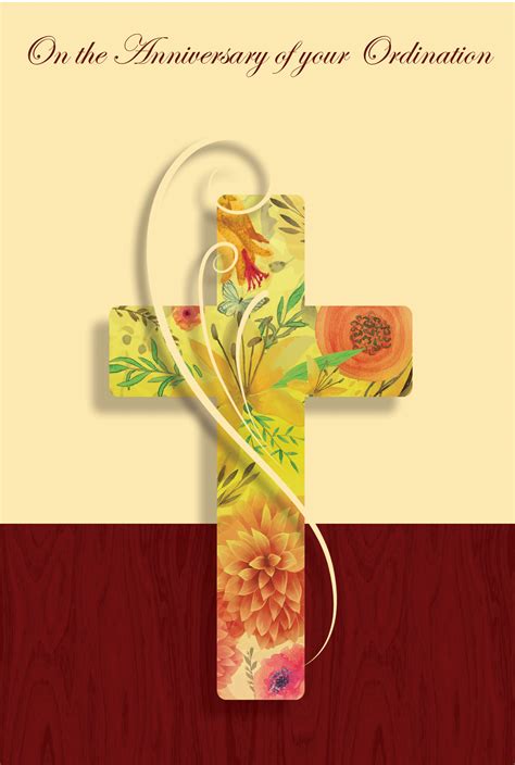Ordination Anniversary Religious Cards Oa43 Pack Of 12 2 Designs