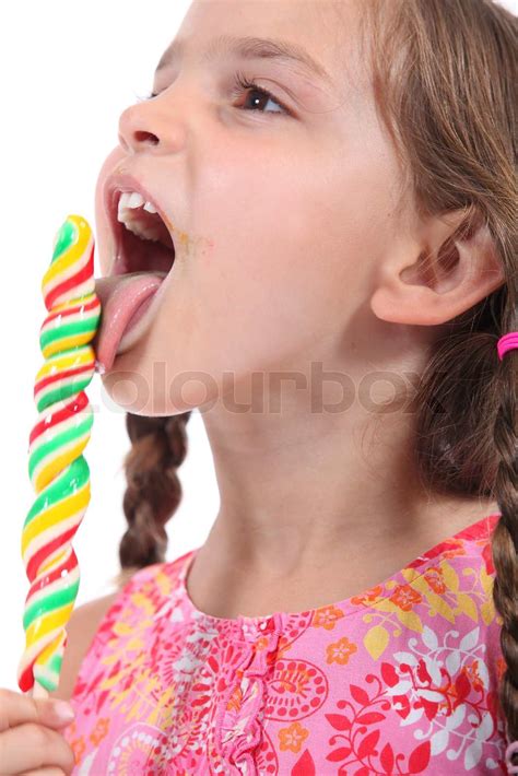 Girl With Lollipop Stock Image Colourbox