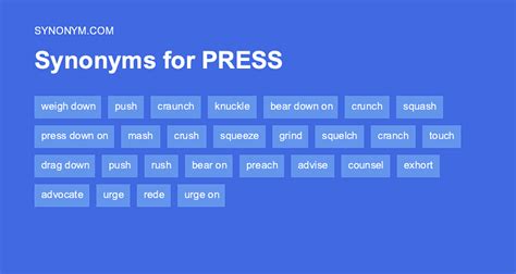 Another Word For Press Synonyms And Antonyms