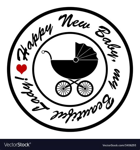 Happy New Baby Royalty Free Vector Image Vectorstock