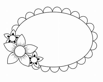 Frame Coloring Pages Flower