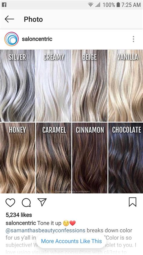 Hair Chart Creamy Blonde Light Hair Color Hair Chart