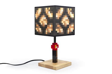Minecraft Glowstone 14 Inch Corded Desk Led Bedside Night Light Lamp