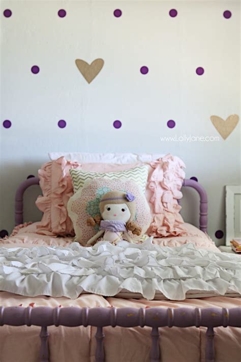 Little Girl Purple Gold Bedroom Makeover Lolly Jane