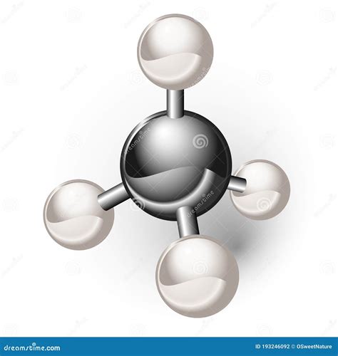 Methane Chemical Element Model Structure Stock Vector Illustration Of