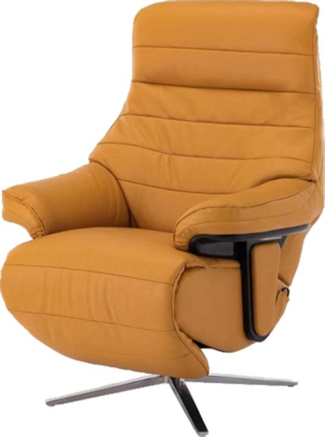 Mustard Yellow Pu Leather Recliner Marcus Chair For Home Rs 76000