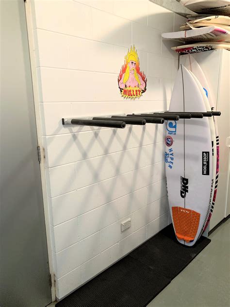 Surfboard Wall Rack Vertical Quad Aluminium 4 Surfboard Vertical Racks