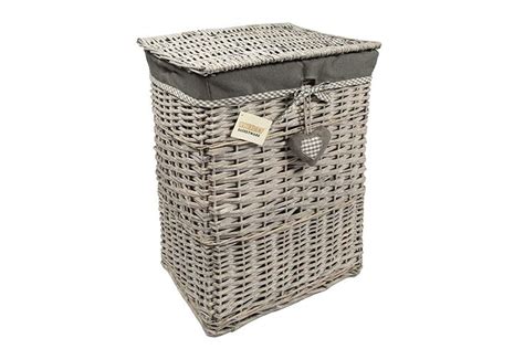 Woodluv Large Rectangular Laundry Linen Willow Wicker Basket With