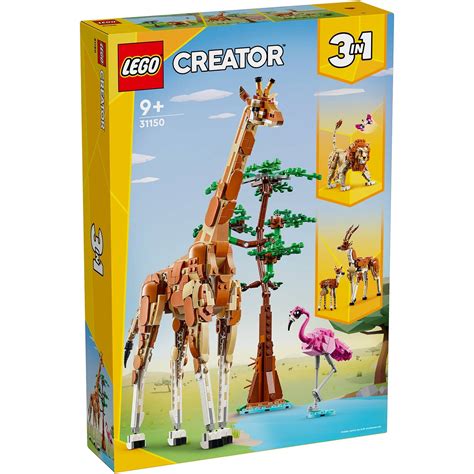 LEGO Creator 3in1 Wild Safari Animals Toy Set 31150 Toys - Zavvi UK