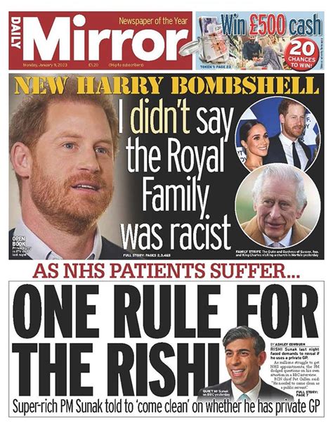 Daily Mirror Front Page 2nd Of December 2022 Tomorrow S Papers Today